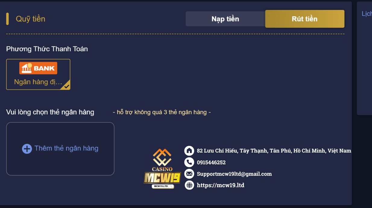Hướng Dẫn Rút Tiền Mcw19 Nhanh Chóng
